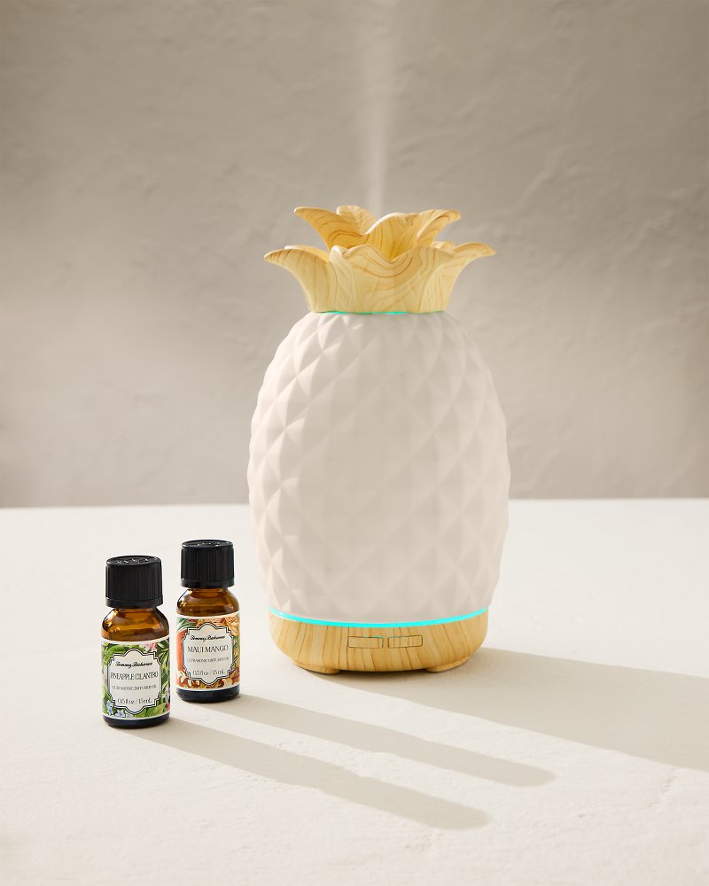 Maui Mango Ceramic Pineapple Diffuser Oil Refill Set