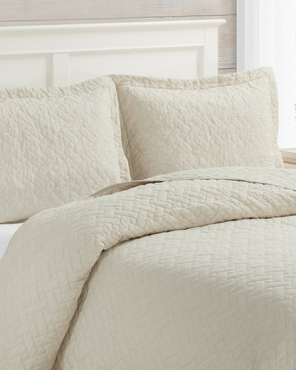 Raffia Solid 2-Piece Twin Quilt Set