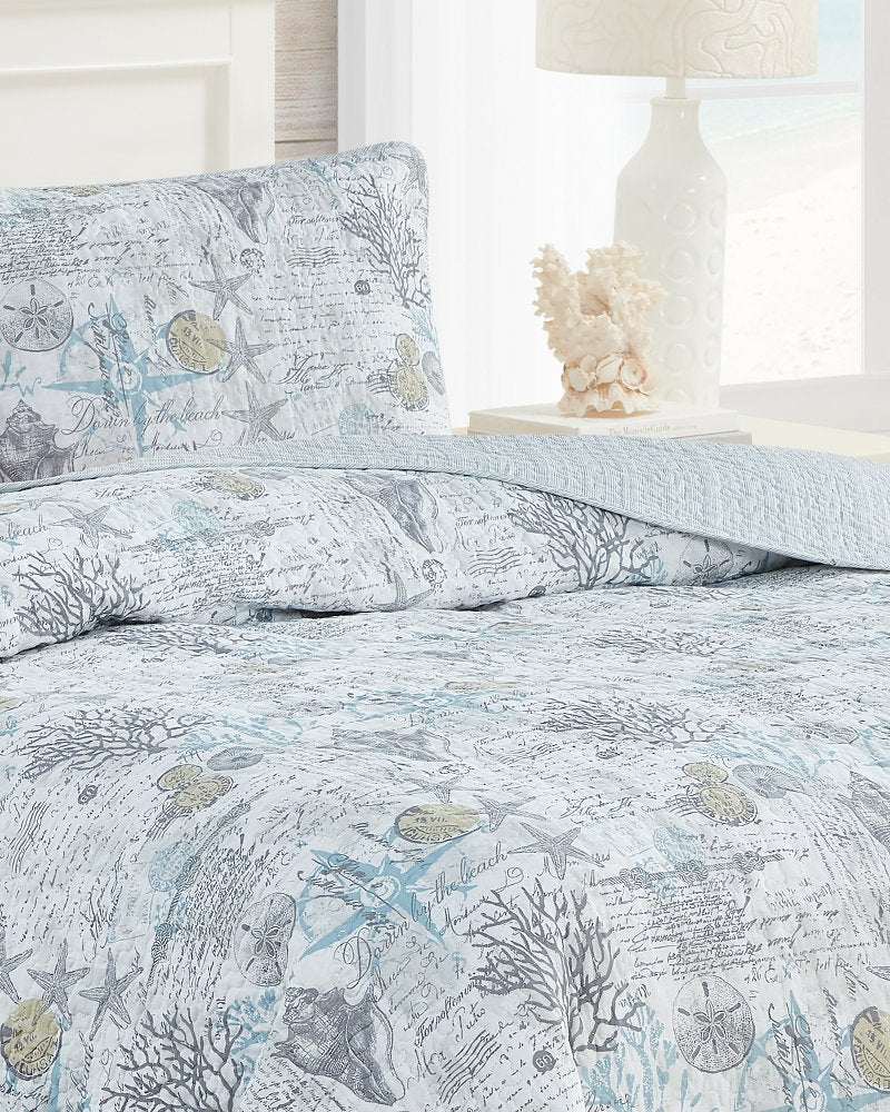Beach Bliss 3-Piece King Quilt Set