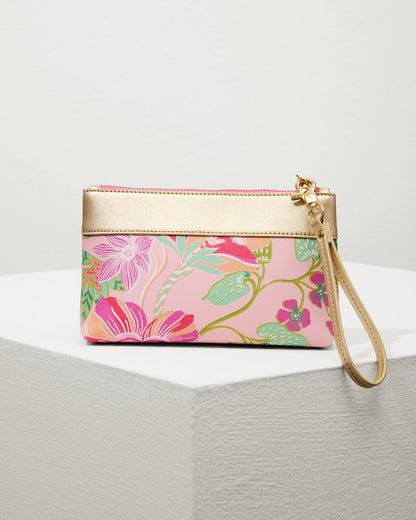 Flamingo Pineapple Tassel Wristlet