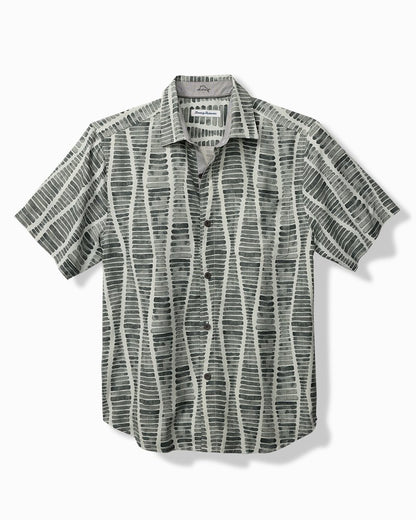 Big & Tall Boardwalk Blues Silk Camp Shirt