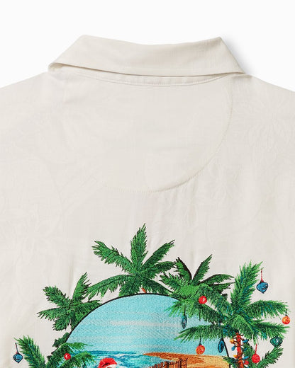 Big & Tall Surf the Yule Tide Silk Camp Shirt