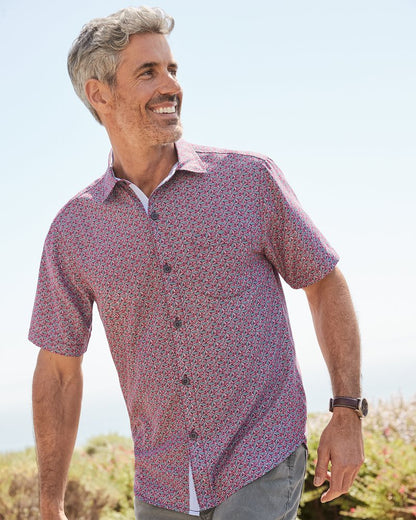 Big & Tall Coconut Point Beachcomber Geo IslandZone® Camp Shirt