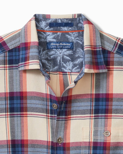 Big & Tall Canyon Beach Window Pane Stretch Flannel Shirt