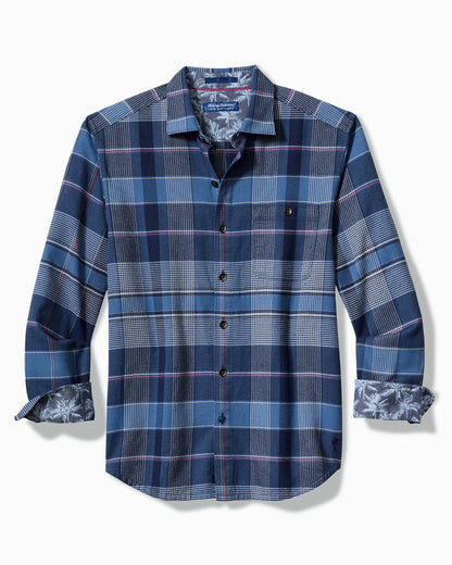 Big & Tall Canyon Beach Pebble Cay Plaid Stretch Flannel Shirt