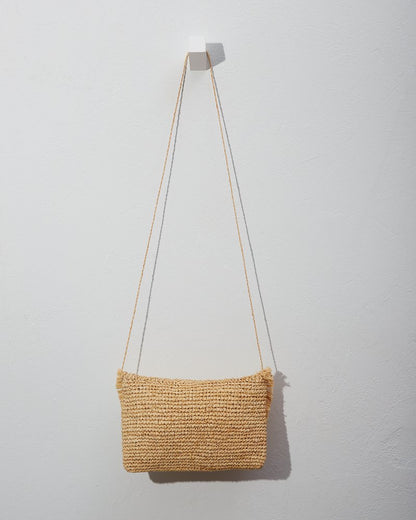 Sunburst Raffia Clutch
