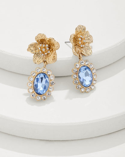 Tidal Treasure Floral Statement Drop Earrings