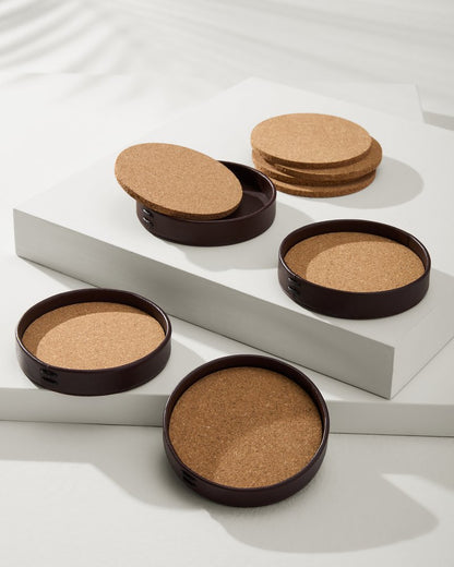Leather Coasters—Set of 4