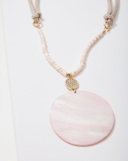 Sanibel Island Large Mother-of-Pearl Pendant Necklace