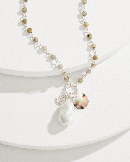 Marco Island Shell and Mother of Pearl Pendant Necklace