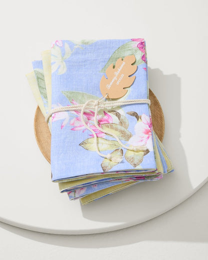 Ray Upcycled Reversible Linen Dinner Napkins - Set of 4