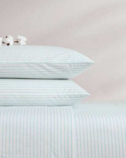 Cool Beach Stripe 4-Piece Queen Sheet Set