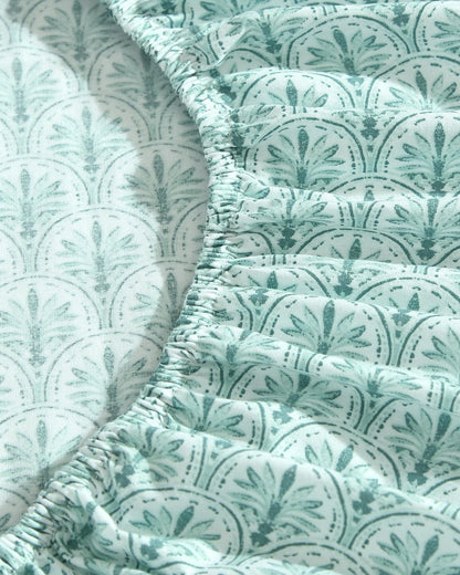Coastal Batik Green 4-Piece King Sheet Set