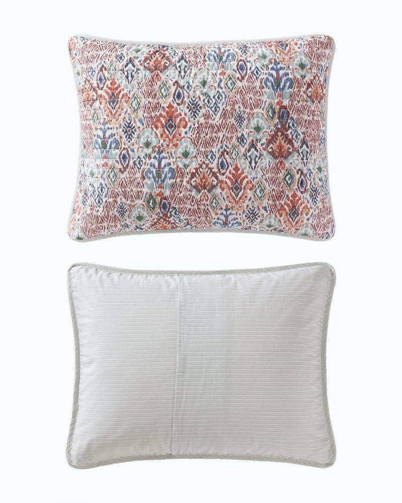 Ikat Tropics Reversible 3-Piece Full/Queen Quilt Set