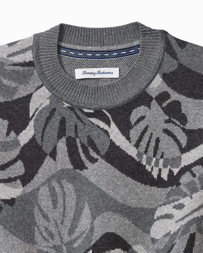 Monstera Camouflage Crew Sweater