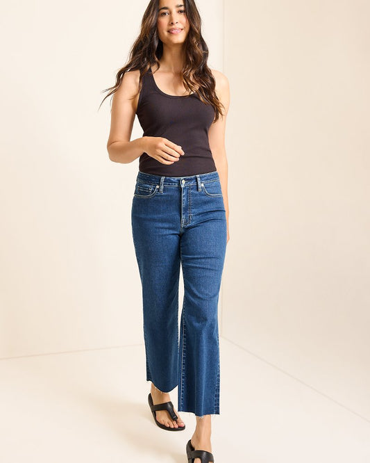 High-Rise Cropped Wide-Leg Jeans