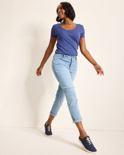 Mid-Rise Boyfriend Jeans