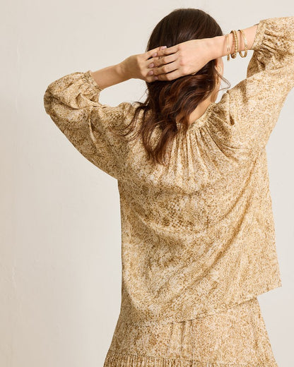 Playa Python Peasant Top