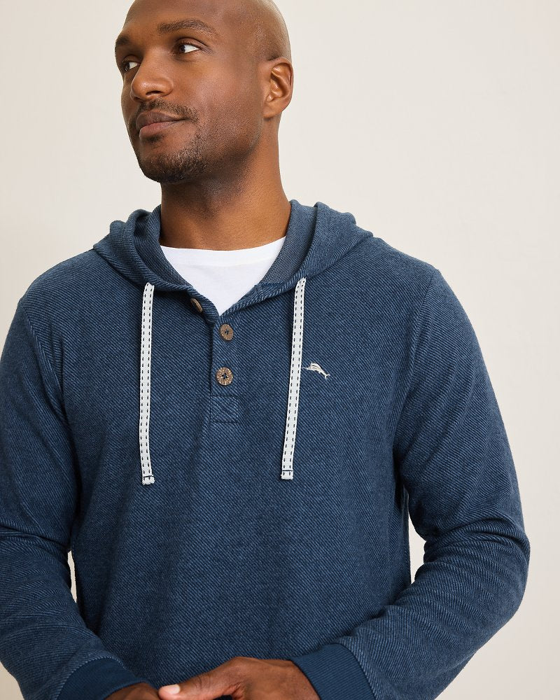 Big & Tall Textured Twill Stripe Hoodie