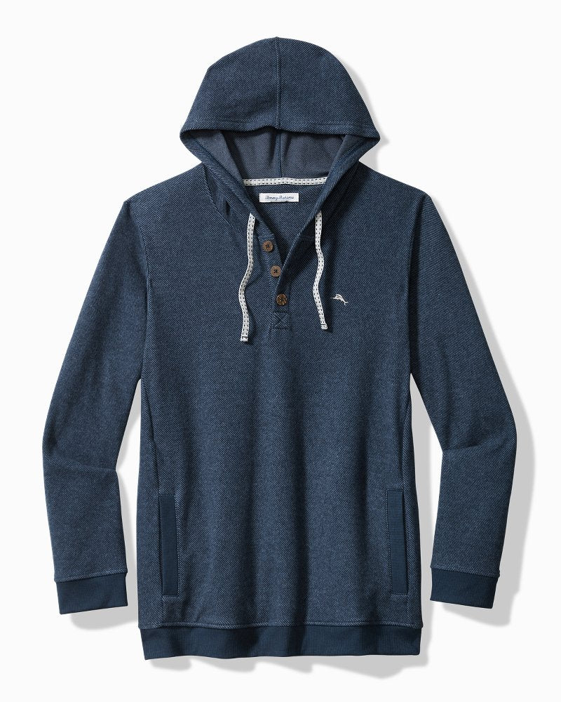 Big & Tall Textured Twill Stripe Hoodie