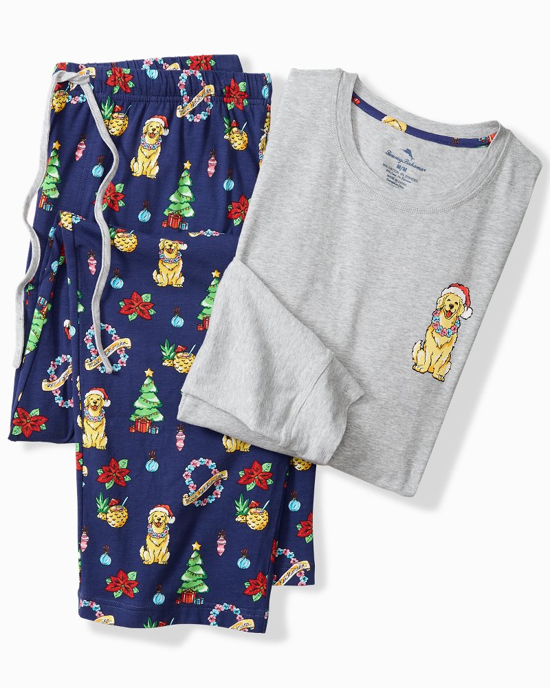 Big & Tall Holiday Dog Long Sleeve & Pants Pajama Set
