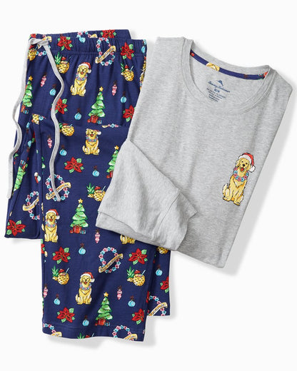 Big & Tall Holiday Dog Long Sleeve & Pants Pajama Set