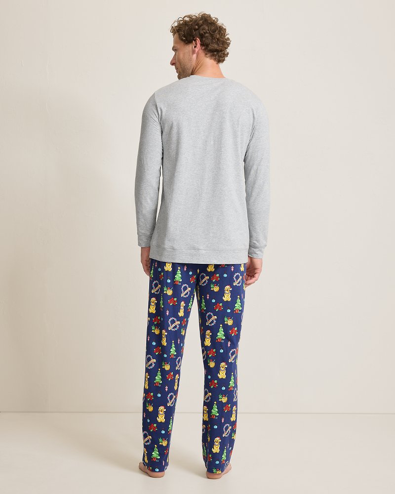 Big & Tall Holiday Dog Long Sleeve & Pants Pajama Set